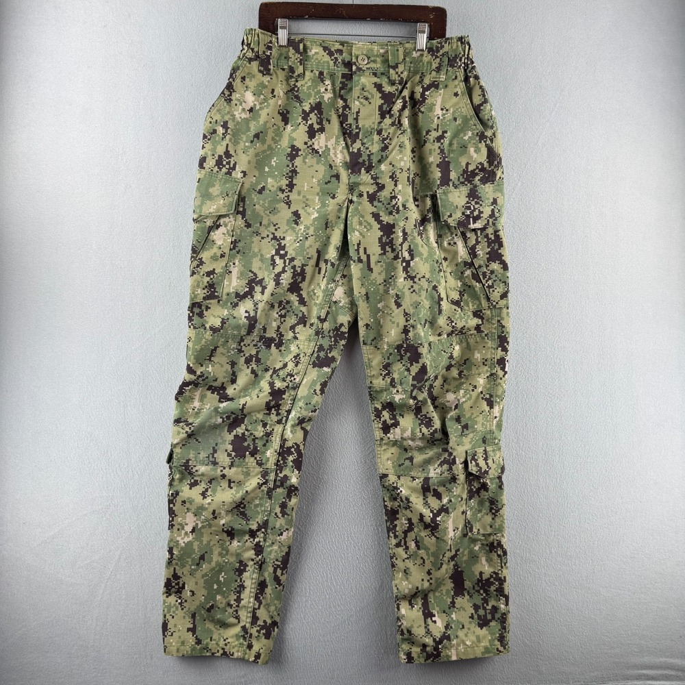 USN Military Pants Mens Large Long Navy Working Uniforn Type III Seals Cargo